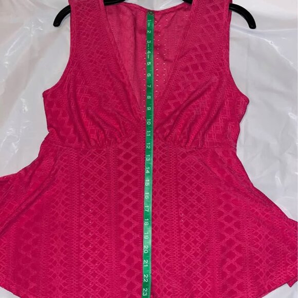 Pink BabyDoll Sleeveless Top, XL - Picture 8 of 9